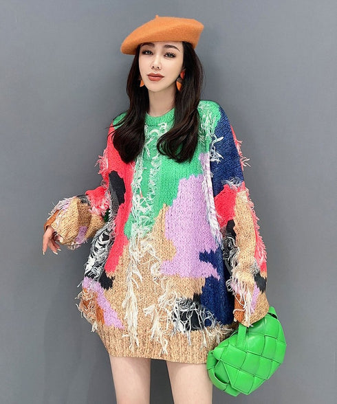 Colorful Jacquard Sweater